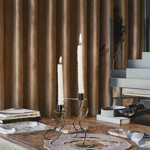 Hermoso Portavelas de Hierro Curvo, Decoración para el Hogar, San Valentín, Par de Portavelas Cónicos - Product Image 1