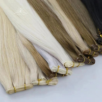 Meilleures extensions de cheveux naturels Genius Weft, blondes vierges, double invisibles, cheveux humains naturels bruts, cheveux russes Genius Weft