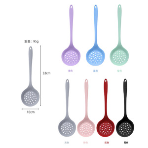 Silicone Strainer Spoon <b>Large</b> Non-Stick Heat Resistant Kitchen Cooking Tool For Pasta Water Draining - Product Image 3