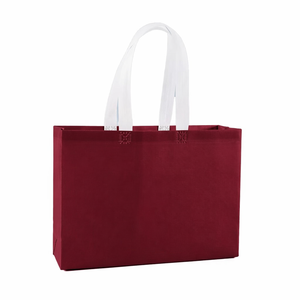Sac fourre-tout non tissé personnalisé avec logo, à longues poignées, recyclable, réutilisable, pour courses, écologique, sac promotionnel, sac cadeau - Product Image 1