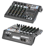 EIF AF-TD6 mélangeur de son EQ 6 canaux 7 bandes 99 effets DSP Bluetooth USB Play Record Console de mixage pour DJ Studio karaoké