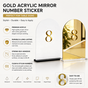 Numéros de table modernes en acrylique transparent en gros avec supports – Panneaux numérotés pour décoration de mariage - Product Image 2