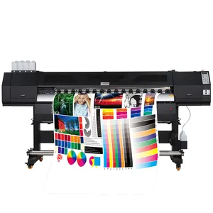 1.8M Eco Oplosmiddel Printer 2 Koppen I3200 Rol Om Te Rollen Digitale Printer Voor Flex Banner Vinyl Canvas Transferpapier