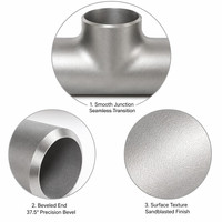 Raccord en T réducteur sans soudure en acier duplex 2205 SCH40S NACE MR0175, résistant aux chlorures, conforme ASME B16.9, directement de l'usine