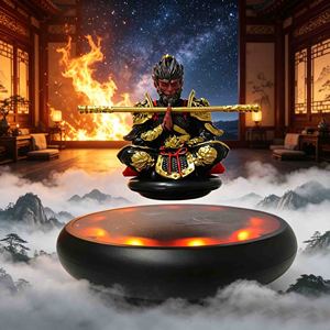 HCNT Magnetic Floating Sun Wukong Monkey King LED Bluetooth Speaker Decor - Product Image 6