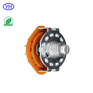 Mẫu miễn phí kim loại vòng trục 25mm 1 cực 3 vị trí 4 vị trí <span class=keywords><strong>12</strong></span> vị trí Điện áp Selector <span class=keywords><strong>Alpha</strong></span> rs25 chuyển đổi quay - Product Image 3