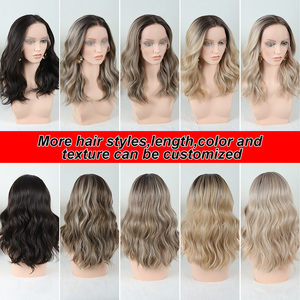 Perruques synthétiques Julianna Body Wave, couleur ombrée, avec raie au milieu, en fibre capillaire naturelle, pour femmes, pour les fêtes - Product Image 5