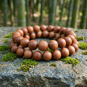 Sandalwood <b>Essential</b> <b>Oil</b> <b>Diffuser</b> Bracelet Adjustable Aromatic Handmade Ideal for Meditation Yoga - Product Image 3