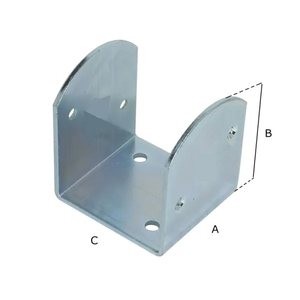 Articolo SIPA staffa di montaggio 580 per travi metalliche in acciaio zincato 45X44 X H.40 mm parti macchine edili - Product Image 1