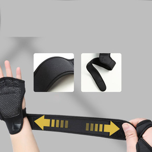 Halter ekipmanları egzersiz dişli için genişletilmiş bileklikler Fitness eldiven spor Palm koruyucuları ile kaymaz eğitim eldiven - Product Image 4