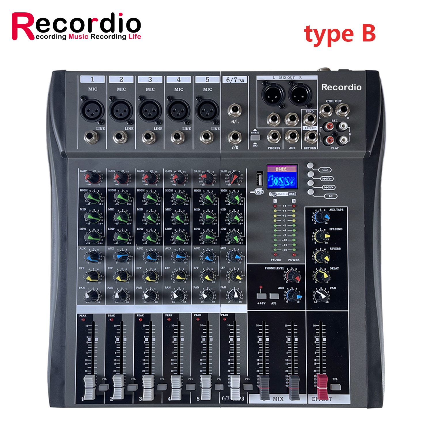 GAX-CT6プロミニポータブルミキサーライブスタジオオーディオ