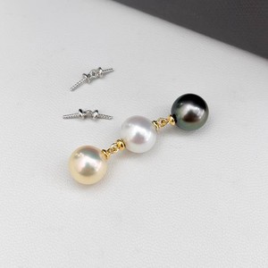 Colgante de Plata S925 con Doble Perla y Conexión de Cuentas Extendida, Accesorio para Pendientes de Perlas de Plata y Oro - Product Image 2