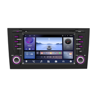 Autoradio Android 4 cœurs avec écran HD 7 pouces, WiFi, Carplay sans fil, Android Auto, radio FM, lecteur DVD pour Audi A6