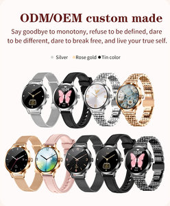 Luxury Metal <b>Smart</b> Watch for Women Small Dial 35mm Rose Gold Stainless Steel Strap AMOLED Display Smartwatch with Health Monitor - Product Image 6