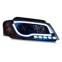 Pour Audi A3 2008-2012, ensemble de phares à LED avec guide de lumière DRL et projecteur bi-xénon
