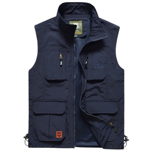 Chaleco de Pesca Personalizado para Hombre, Informal, Ligero, para Exteriores, con Múltiples Bolsillos, Transpirable, de Secado Rápido, Talla Grande - Product Image 1