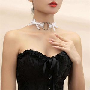 ใหม่ Kawaii โลลิต้าแมว Bowknot ลูกไม้เค้นคอสร้อยคอผู้หญิงเซ็กซี่คอคอสเพลย์ clavicle เค้นคอสร้อยคอ - Product Image 1