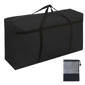 Custom Size Heavy Duty <b>Waterproof</b> Breathable Square Black Extra Large Moving Storage Bag - Product Image 1