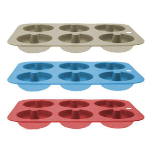 Moule à donuts de qualité alimentaire pour la maison, 6/8/18 cavités, en silicone, pour la cuisson de gâteaux et de donuts, résistant à la chaleur, moule à donuts au chocolat de qualité supérieure - Product Image 1