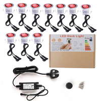 10X 0.6w 30mm Led Paysage Extérieur Éclairage IP67 30mm Entièrement Scellé En Acier Inoxydable + PC Easy Connect Led Deck Light