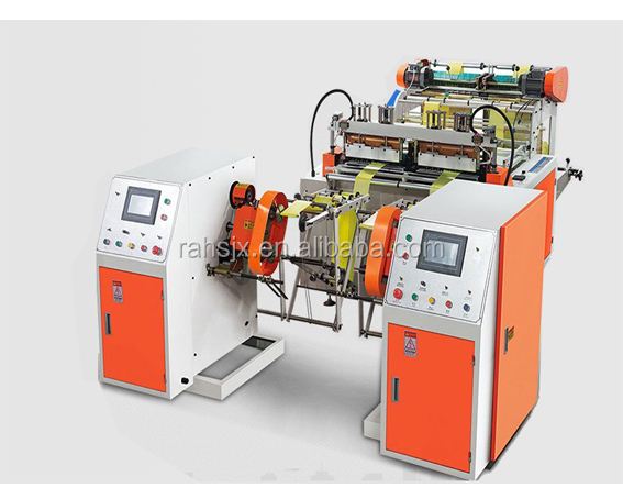 HSLJ-300x2 автоматическая машина для наклеивания этикеток линии рулона мусорный мешок делая машину