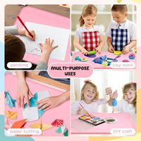 Tapis de peinture en silicone 24 "x 16" avec lèvre surélevée pour rester bien rangé, tapis de peinture polyvalent en silicone pour l'artisanat, l'argile, la création d'artisanat