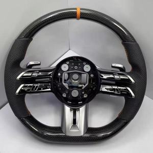 Volant en fibre de carbone de haute qualité avec poignée en cuir, acceptant la personnalisation en une seule pièce, vente directe d'usine pour <span class=keywords><strong>Mercedes</strong></span> Benz - Product Image 6