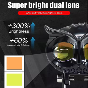 Sistema de iluminación de motocicleta <span class=keywords><strong>Mini</strong></span> conducción faro antiniebla Led exploradores auxiliar forma de búho Led Spot Light <span class=keywords><strong>para</strong></span> bicicleta Faros <span class=keywords><strong>Para</strong></span> <span class=keywords><strong>Moto</strong></span> - Product Image 2