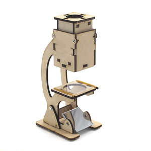 Kit de microscope en bois pour enfants, jouet éducatif scientifique DIY STEM, 7-9 ans, assemblage manuel, outil d'expérimentation éducative - Product Image 4