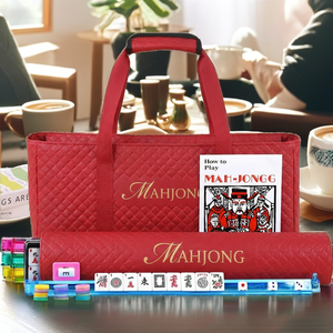 Factory Direct Modern Red <b>Mahjong</b> Three-piece <b>Set</b> Large-capacity Multifunctional Lightweight Cartoon Eco-Friendly Durable - Product Image 2