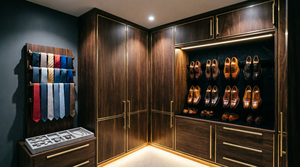 <span class=keywords><strong>Dressing</strong></span> moderne de luxe sur mesure <span class=keywords><strong>en</strong></span> bois <span class=keywords><strong>massif</strong></span> avec miroirs pour chambre et atelier – Haute couture - Product Image 6