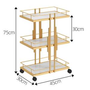 Venta directa de fábrica de carrito de peluquería moderno de acero inoxidable con cuatro ruedas, mueble comercial para salón de belleza y cosmética. - Product Image 5