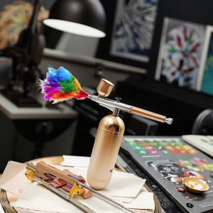 Kit de compresseur d'<span class=keywords><strong>aérographe</strong></span> à double action 20 psi, pistolet d'<span class=keywords><strong>aérographe</strong></span> pour le maquillage DIY, la peinture sur ongles, le tatouage, le corps, le gâteau, la <span class=keywords><strong>voiture</strong></span>, la barbe - Product Image 1