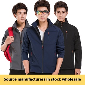 Chaqueta de una sola capa de carcasa suave para hombre y mujer, impermeable, de lana, a prueba de viento, ropa de trabajo cálida, logotipo personalizable, <span class=keywords><strong>grupo</strong></span> al aire libre - Product Image 2
