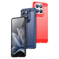 Funda Protectora de Silicona para Motorola Edge 70/X71 Air/G100/G67/G86/G57, Estilo Metálico Cepillado, Resistente a Impactos