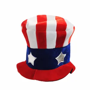 Venta al por mayor partido divertido loco de Carnaval de Estados Unidos bandera sombrero del Tío Sam MH-1834