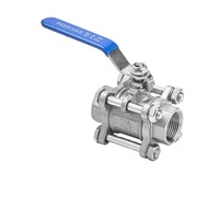 Vanne à boisseau sphérique manuelle sanitaire à trois pièces à dégagement rapide DN6-DN50 Q11F-16P OEM