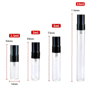 Flaconcino Spray in Vetro Smerigliato Trasparente da 2ml 3ml 5ml 10ml con Tappo a Vite, Bottiglia Campione <span class=keywords><strong>per</strong></span> Profumo Portatile - Product Image 3