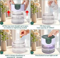 Humidificateur évaporatif à grain de bois avec aromathérapie pour la maison et l'hôtel