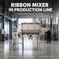 Mélangeur à double ruban en acier inoxydable, machine industrielle de mélange de poudres pour piment, épices, café, sel, sucre, mélange fin