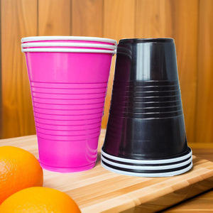 맞춤형 색상 레드 9 온스 졸업을위한 차가운 음료를위한 일회용 플라스틱 파티 컵 디 왈리 새해 50 포장 하나의 인쇄 된 가방 - Product Image 3