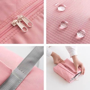 Sac de rangement de voyage de grande capacité, léger, design carré, pour voyage, rose, bleu, vert, violet, kaki - Product Image 4