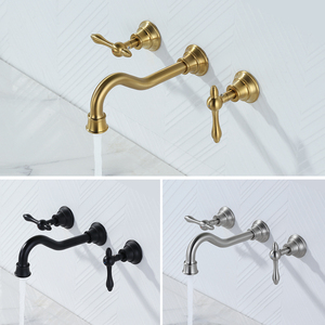 Robinets de <span class=keywords><strong>lavabo</strong></span> muraux encastrés <span class=keywords><strong>Robinet</strong></span> de <span class=keywords><strong>lavabo</strong></span> de salle de bain dissimulé 2 poignées <span class=keywords><strong>3</strong></span> <span class=keywords><strong>trous</strong></span> <span class=keywords><strong>Robinet</strong></span> mitigeur de <span class=keywords><strong>lavabo</strong></span> de salle de bain - Product Image 3