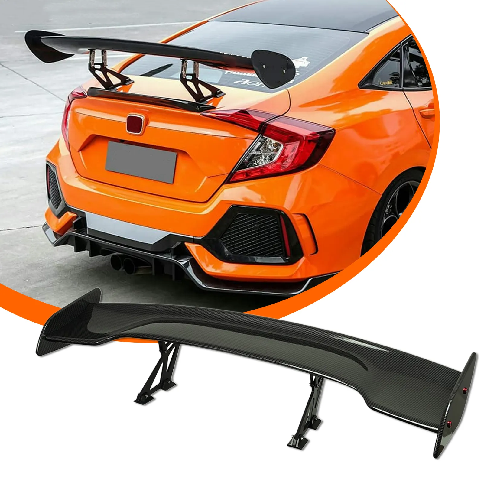 Telhado de fibra de carbono Spoiler Traseiro Para 2015-2021 Ford Mustang Coupe GT350 GT500 Suzuki Swift Spoiler suporte personalização