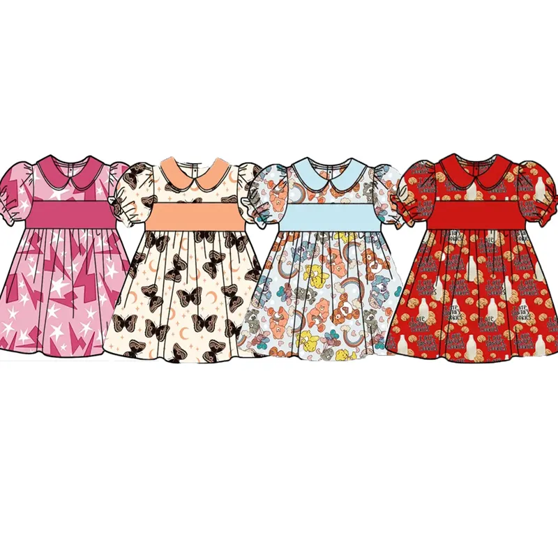 फुयू टॉडलर लड़की कपास आकस्मिक पोशाक गर्मियों की छोटी आस्तीन बुनियादी ट्यूनिक प्लेवियर शर्ट कपड़े