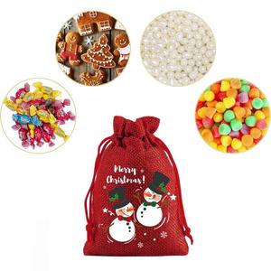 <span class=keywords><strong>2025</strong></span> Thời Trang Nhỏ Đay Dây Kéo Túi Giáng Sinh Thân Thiện Với Môi Có Thể Tái Chế Tái Sử Dụng Lưu Trữ Pouch Bao Bì Túi Quà Tặng Mua Sắm Túi - Product Image 2