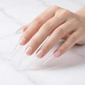 2026 Extra Long Coffin <strong>Nail</strong> <strong>Tips</strong> Non C <strong>Curve</strong> Stiletto Clear Abs Gel Finger <strong>Nail</strong> <strong>Tips</strong> Wholesale - Product Image 1