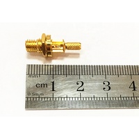 Connecteur Microdot femelle droit 50 Ohm M5 10-32 à sertir pour câble RG178