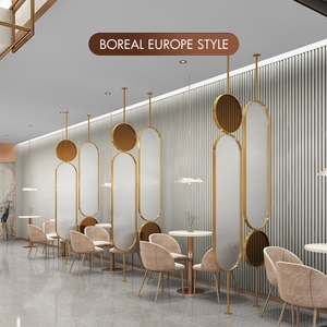 Séparateurs de salon en vente chaude Séparations d'écran en métal de luxe Écrans en verre trempé et séparateurs de pièce - Product Image 2
