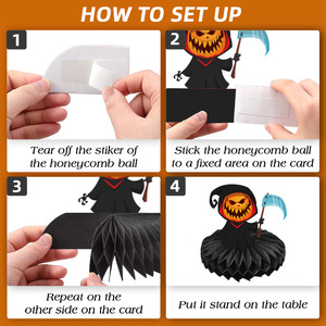 Decoración <span class=keywords><strong>de</strong></span> Fiesta <span class=keywords><strong>de</strong></span> Halloween al por Mayor, Hecho en China, Araña, Fantasma, Calabaza, Murciélago, Panal <span class=keywords><strong>de</strong></span> Abeja - Product Image 4